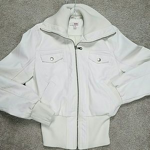 Leather/cotton jacket