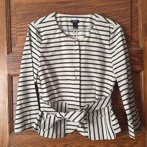 J.Crew Navy Striped Jacket