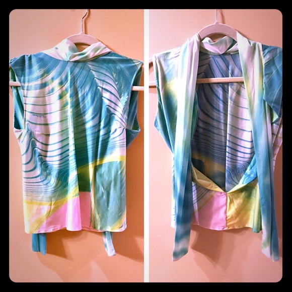 Roberto Cavalli multi color  top