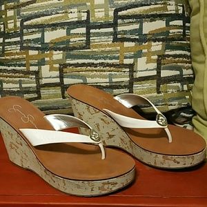 Jessica Simpson wedge leather thong sandle