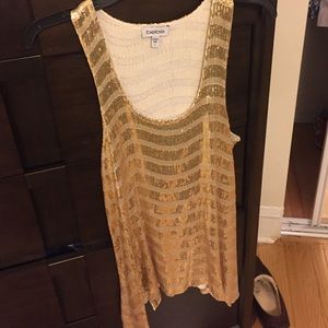 Gold sequin party top