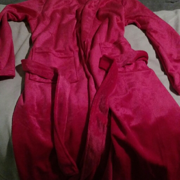 Fuzzy hot pink robe