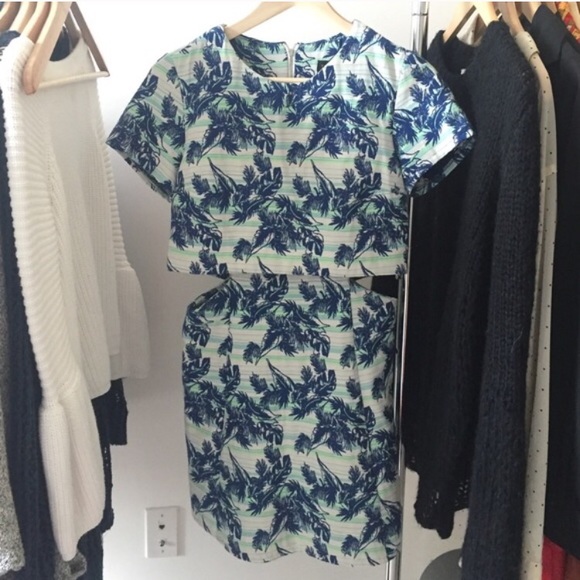 Topshop tropical print dress