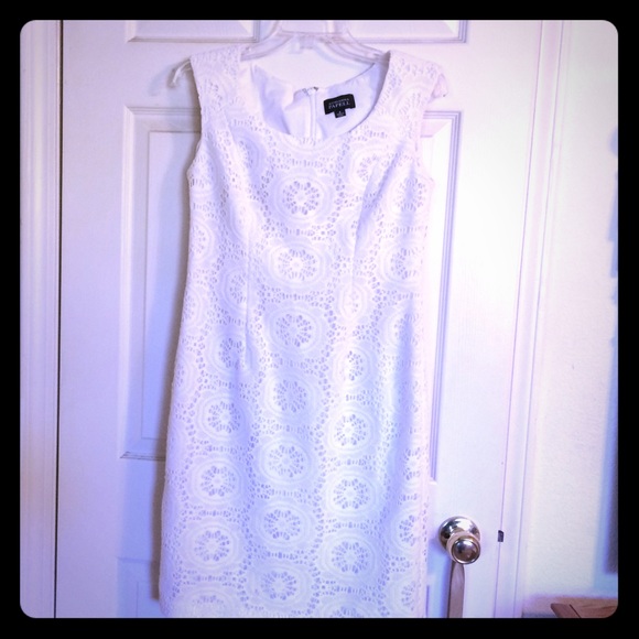 Adrianna Papell White crochet dress