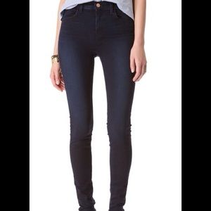 J Brand High Rise Skinny Jean- Beautiful Dark Wash