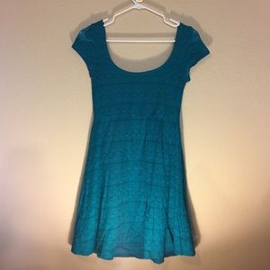 Turquoise mini dress perfect for GNO