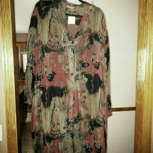 Multicolored long blouse