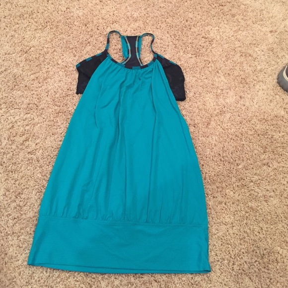 Blue and navy athletic tank top