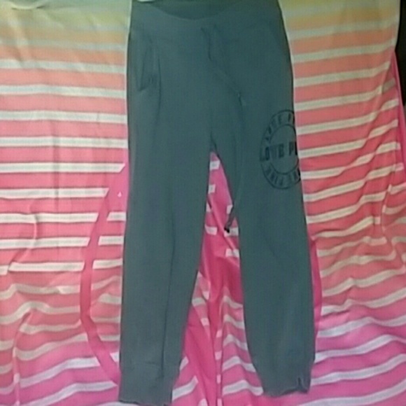 Vs pink cropped sweats