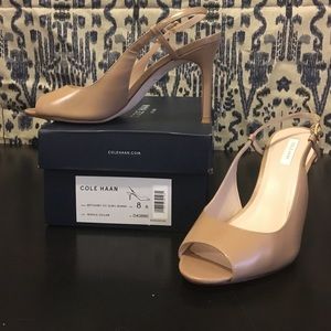 Cole Haan Bethany open toe slingback pumps 8B
