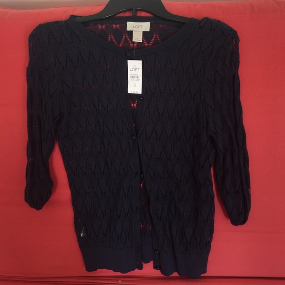 LOFT Sweaters - Loft navy blue cardigan. Brand new