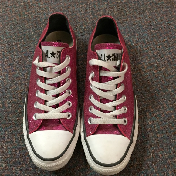 Converse Allstar Pink Glitter Shoes