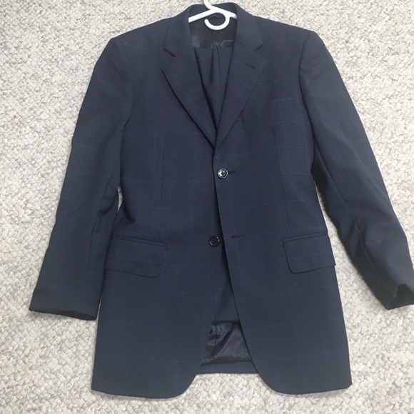 Tailored Two Piece Navy Suit (Wool, Super 150s) - Picture 1 of 3