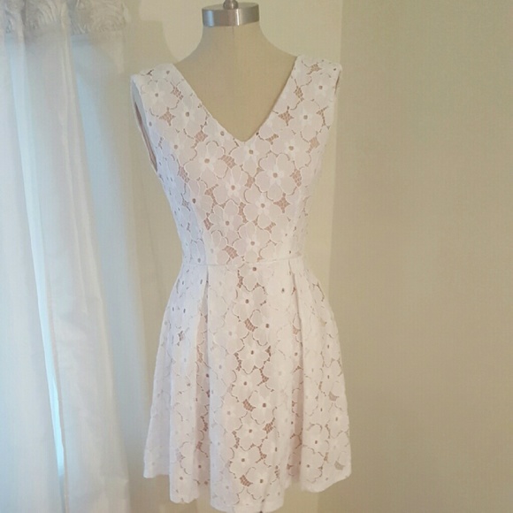 Floral lace mini dress