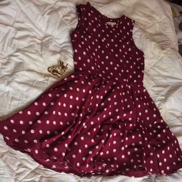 Red polka dot dress