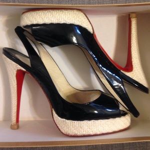 Christian Louboutin Sling Zeppa Heels