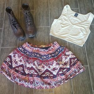 FOREVER 21 PATTERNED  SKIRT