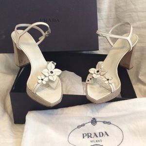 Prada white sandals