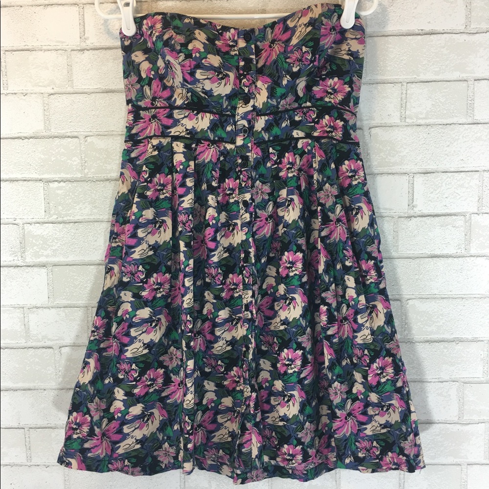 XHILARATION Strapless Floral Sundress