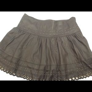 🌼🌼Orna Farho Chocolate Brown Leather Skirt S 6/8