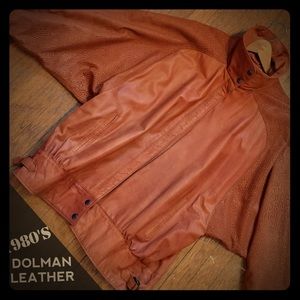 1980's leather bomber wingedbjacket