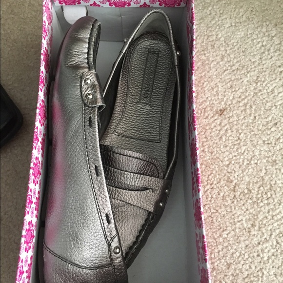Silver loafers