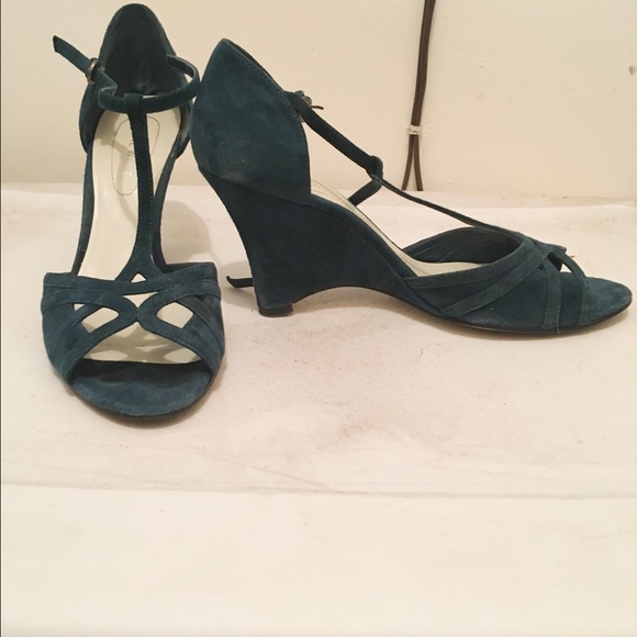 Nine West suede dark teal 7 1/2