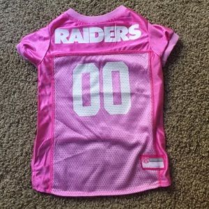 Raiders pink dog jersey size large