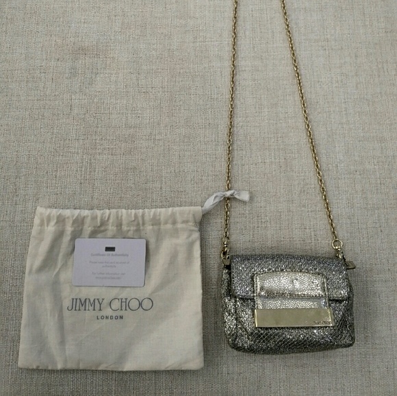 **SOLD** JIMMY CHOO Caro Glitter Fabric Mini - Picture 2 of 4