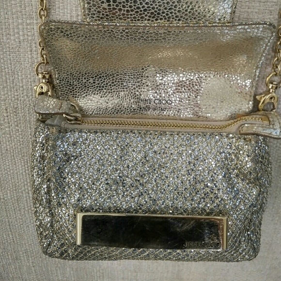 **SOLD** JIMMY CHOO Caro Glitter Fabric Mini - Picture 4 of 4