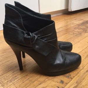 Black heeled booties