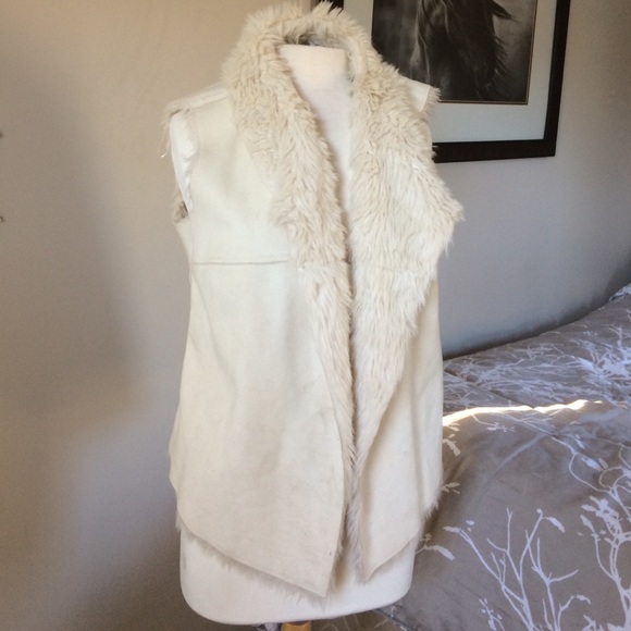 Faux shearling vest