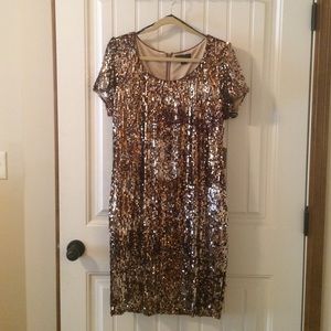 2X sequin mini dress
