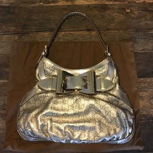 Gucci Hobo Handbag, Color: Platinum