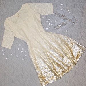 Off-White & Gold Ombré Maison Jules Dress