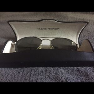 Oliver Peoples Polarized Aviator Sunglasses