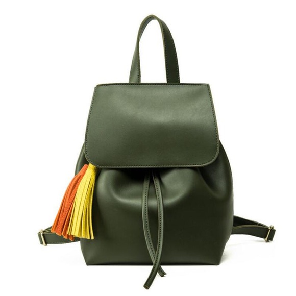 Vegan leather backpack