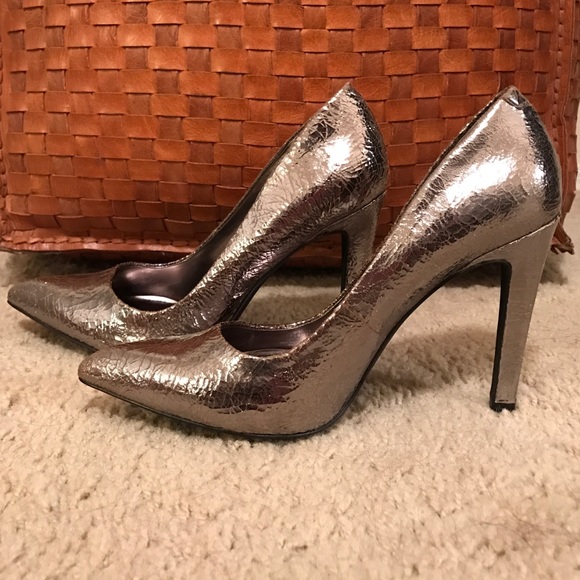 Shiny Silver Stilletos