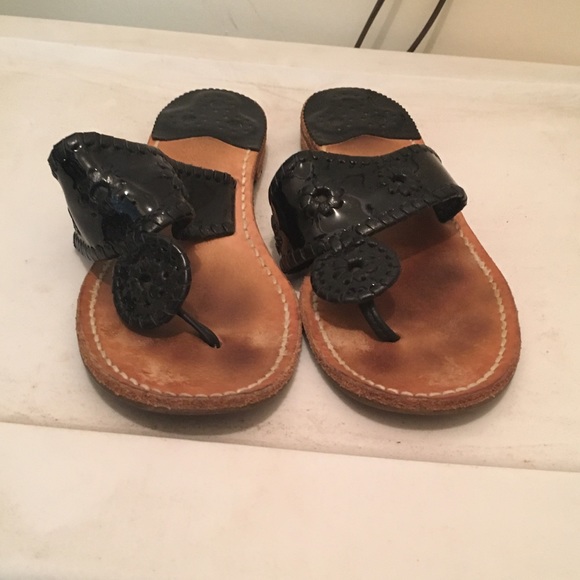 Jack Rogers black patent leather Size 8