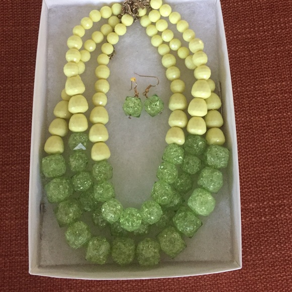 Necklace and earrings