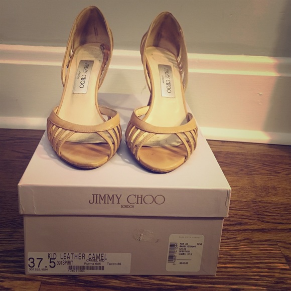 Jimmy Choo Camel Leather Heels