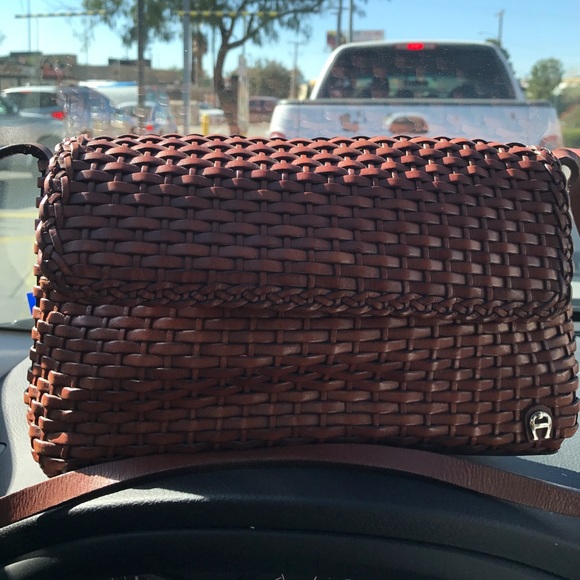 Adorable Etienne Aigner woven style cross body