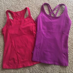 SOLD Set of 2 XS athletic tanks by Athleta