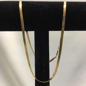 18K gold plated herringbone chain