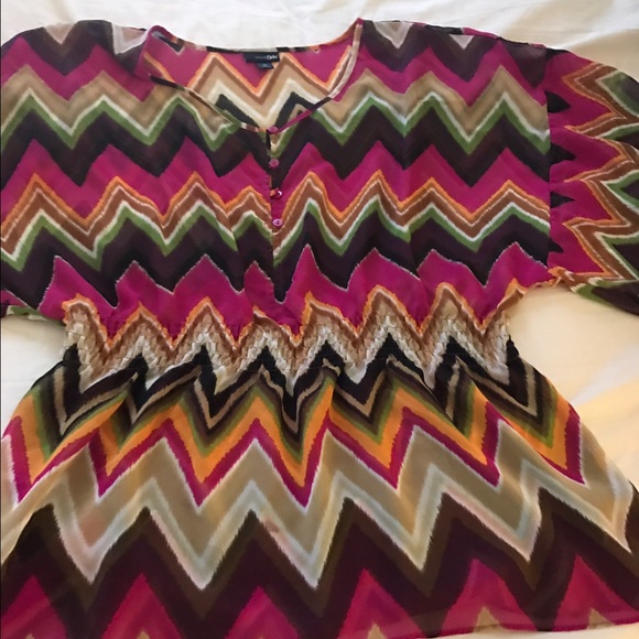 Chevron printed light weight shirt