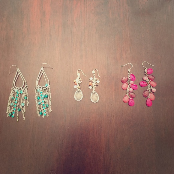 Like New - Three Pairs of Chandelier Earrings