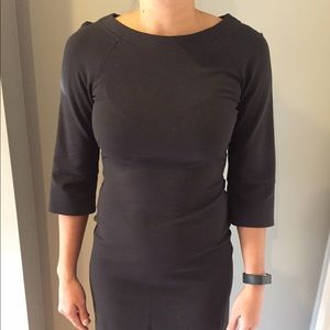 Timeless black knit dress