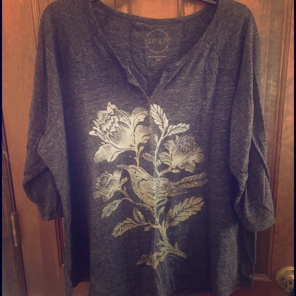 Lucky brand 3/4 sleeve top