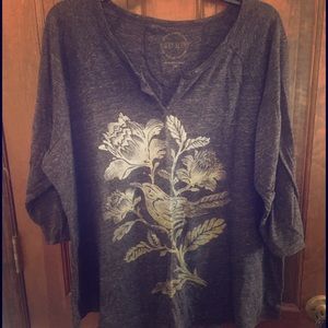 Lucky brand 3/4 sleeve top