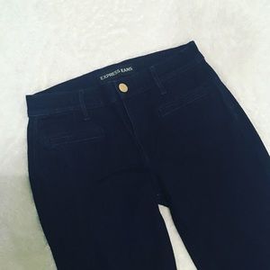 Express Jeans dark wash flares
